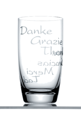 Wasserglas Danke Wasserbelebung Wasserglas DANKE